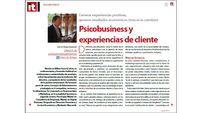 Psicobusiness y experiencias de cliente